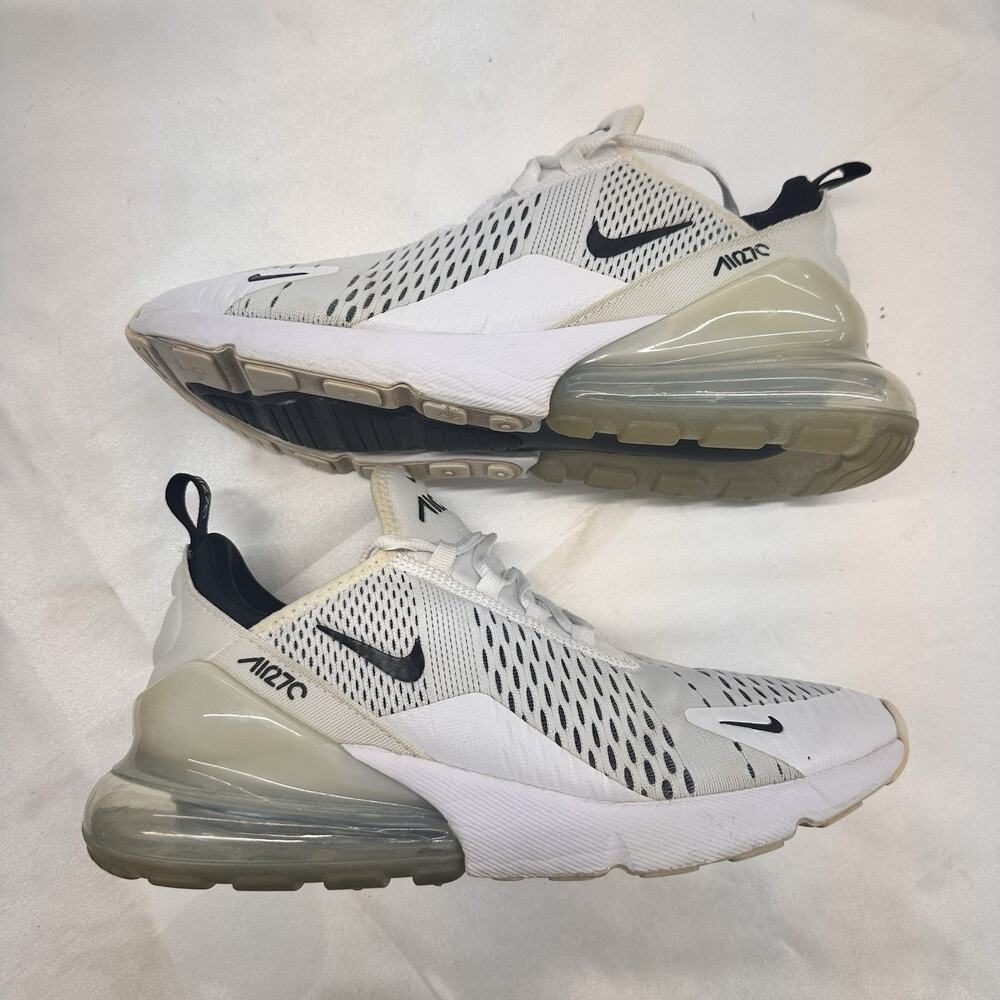 Nike Air Max 270 White Mesh Lace-Up Shoe AH6789-100 Women's Size 11 Running - Picture 5 of 14